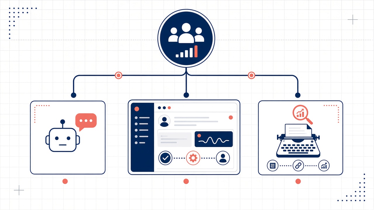 Decision tree for choosing AI concierge versus simple chatbot or content automation tools