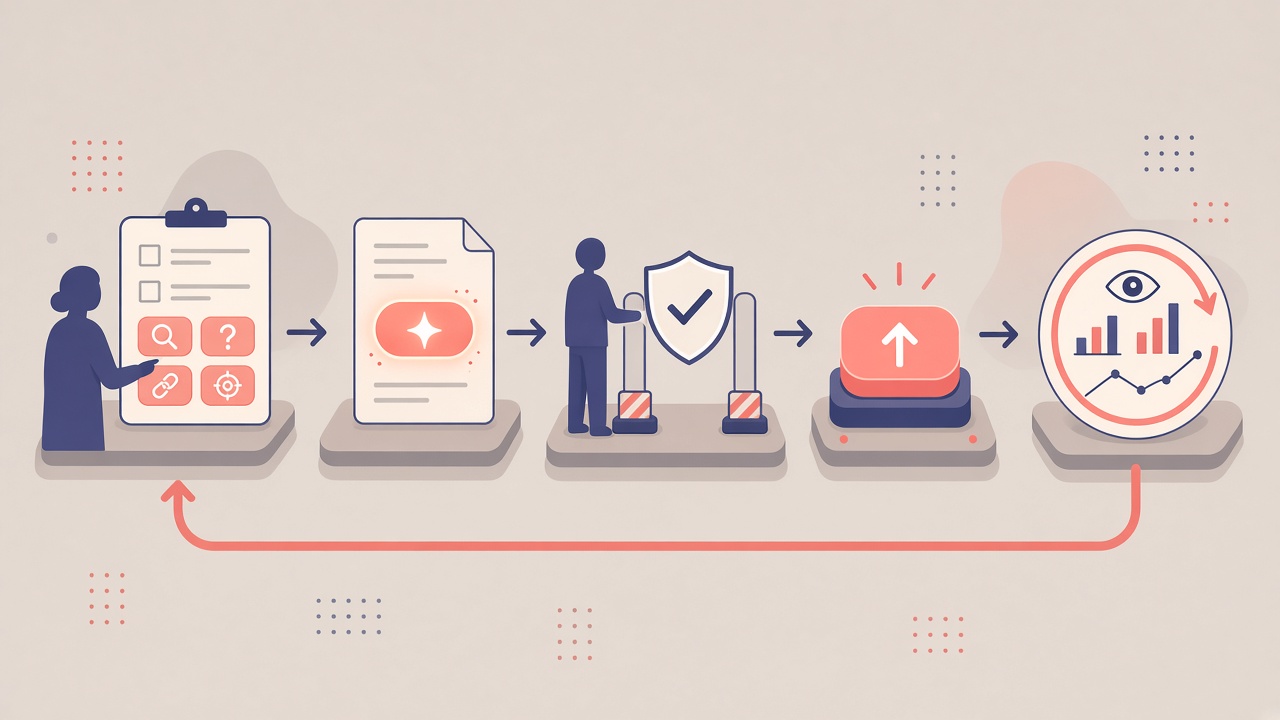 Content operations pipeline baking Answer Engine Optimization fields into briefs and automated publishing