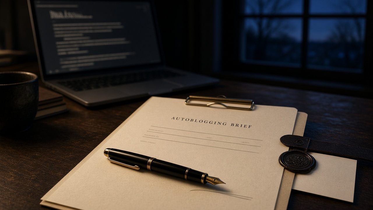 Autoblogging Briefs That Rank: Decision Rights for Writers and AI