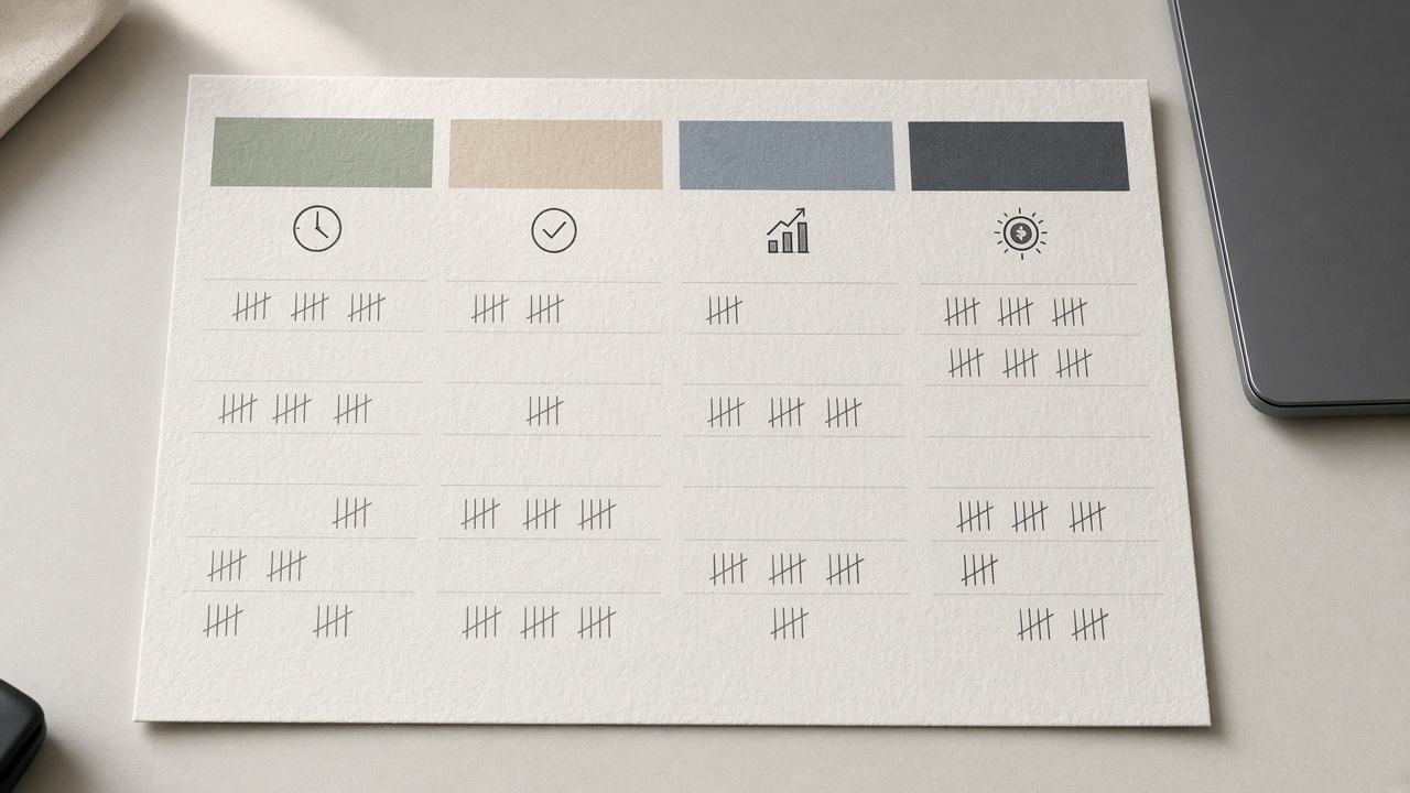 Content operations KPIs monthly sheet with efficiency, quality, impact, and business-value columns