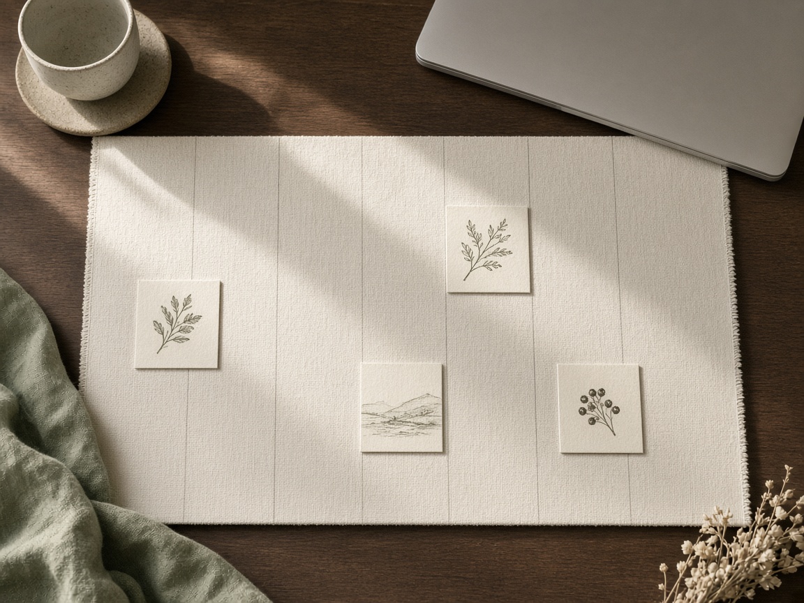 One-person month calendar with two to four finished SEO article cards and a blank week