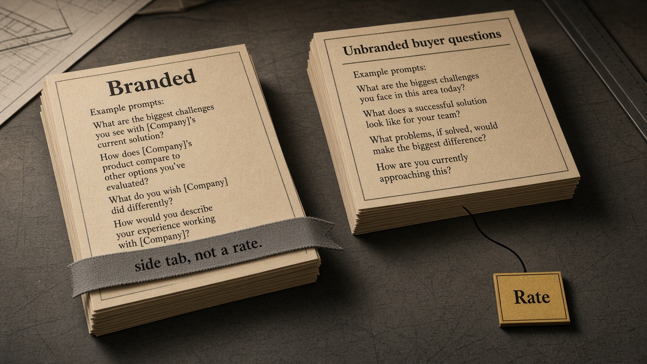 Branded ChatGPT prompts kept aside while unbranded buyer questions feed the mention rate