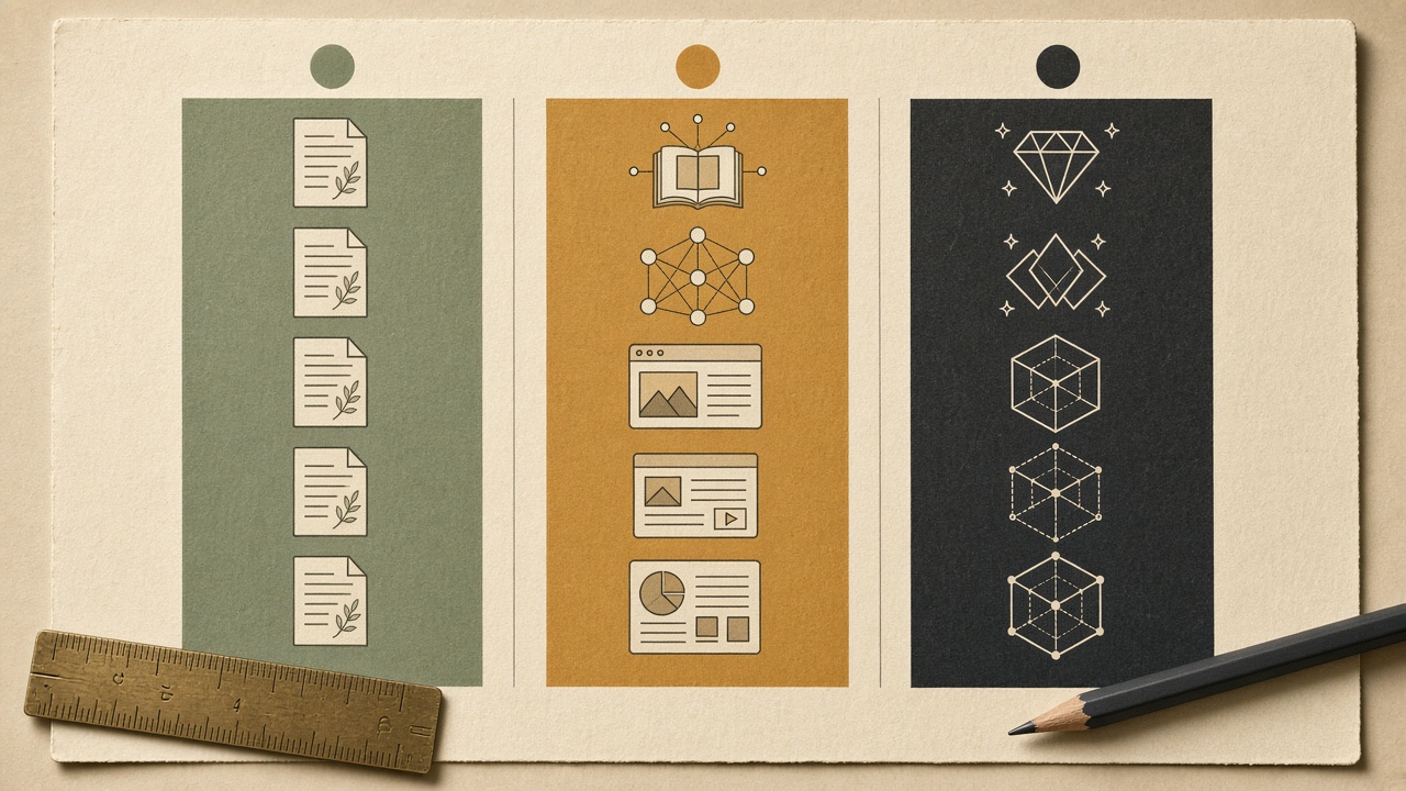 Decision framework sorting internal linking into auto-insert, suggest-only, and block lanes