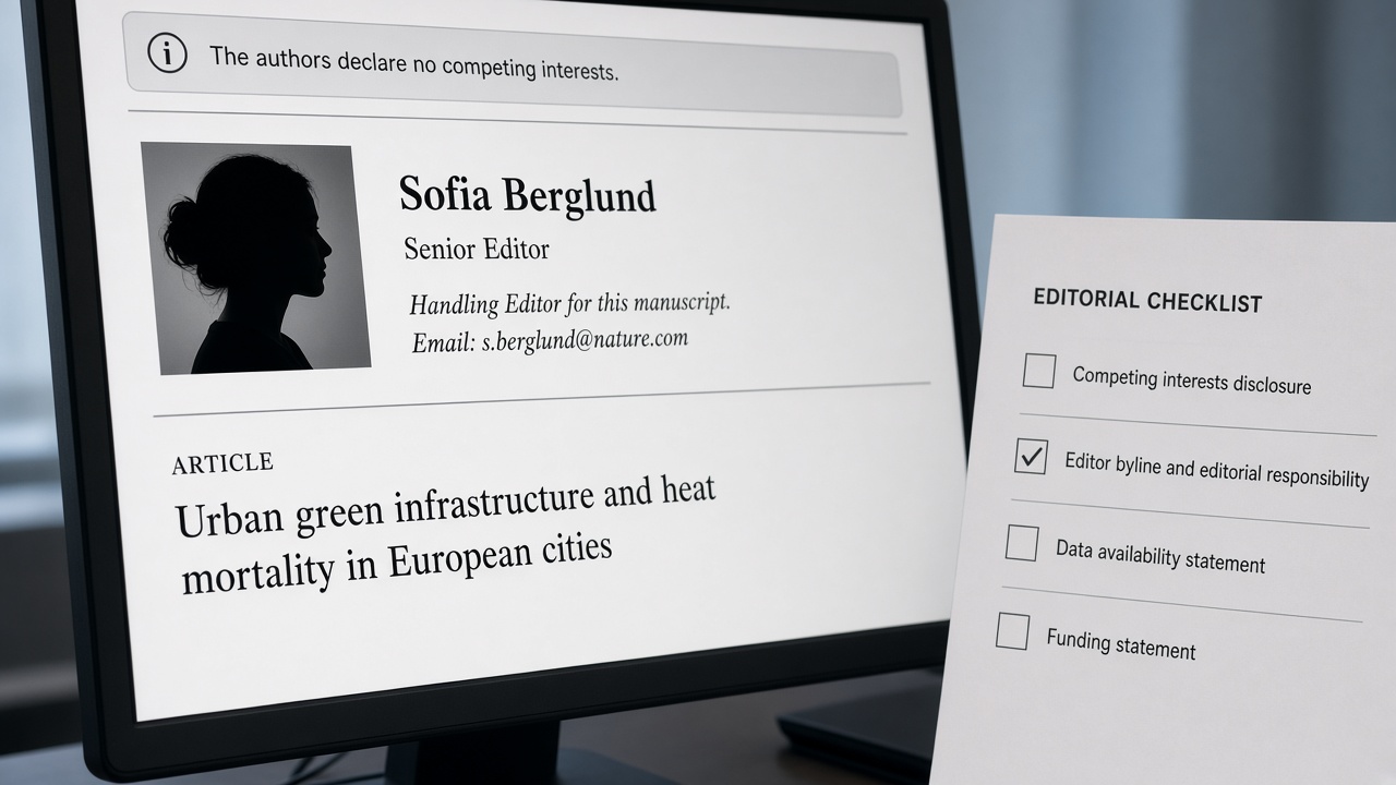 Published page with a short AI disclosure and a human editor byline under EU AI Act editorial responsibility