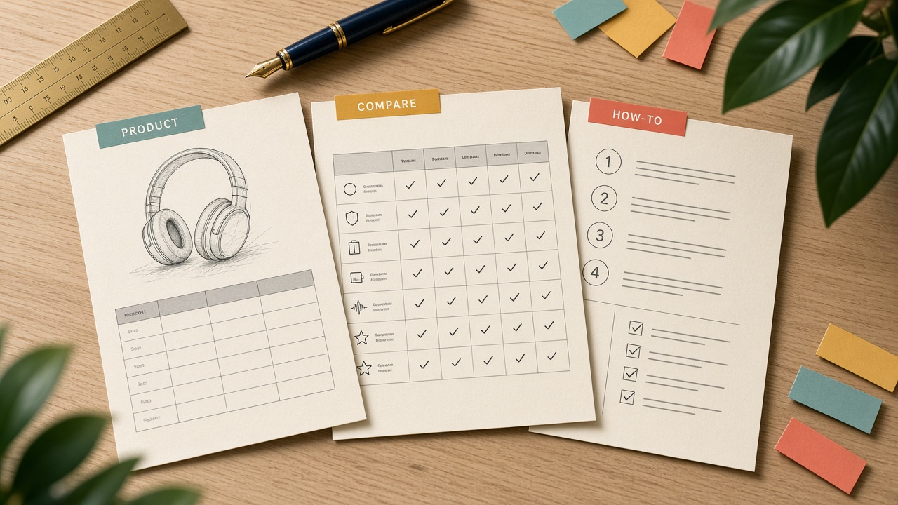 SEO Content Brief Examples for Product, Comparison, and How-To Pages