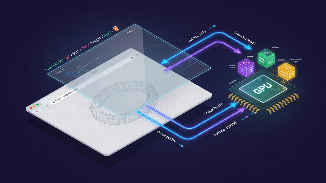HTML5 Canvas and WebGL pipeline diagram for fat games