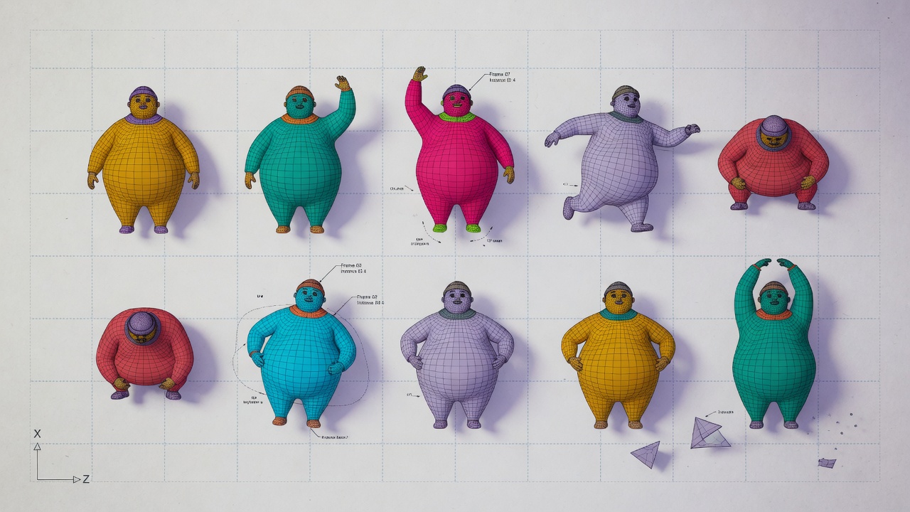 WebGL instanced rendering for multiple fat character sprites