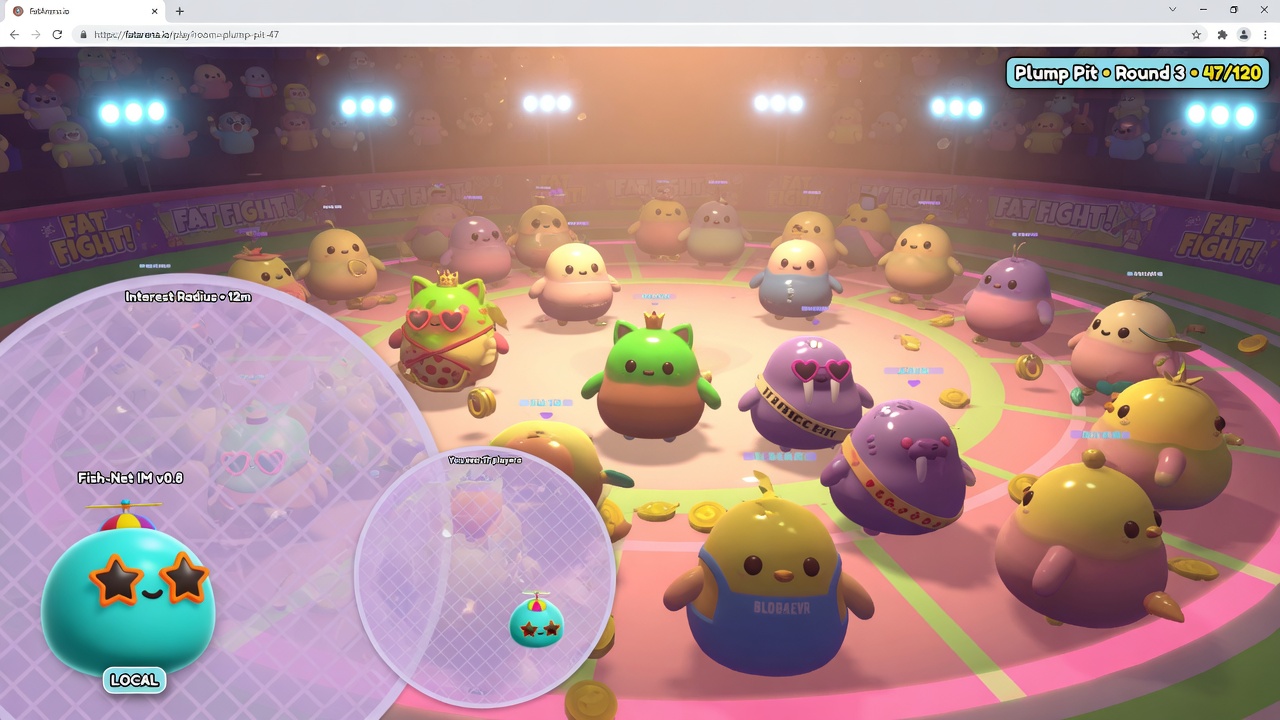 Fish-Net interest management scaling efficient baked fat game visuals with pooled Unity URP avatars