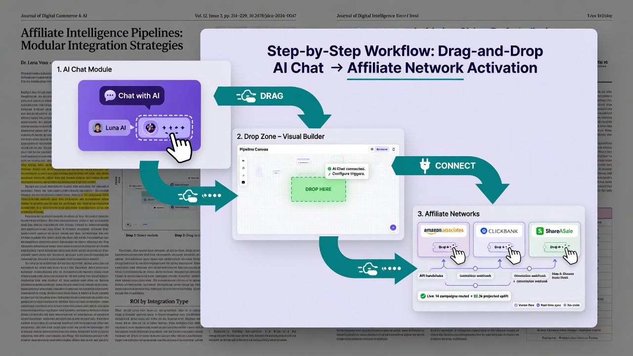 Workflow connecting AI chat to affiliate programs in articles