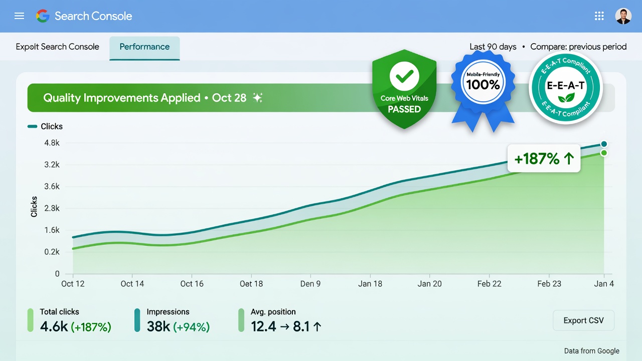 Monitoring autoblog performance and compliance in Google Search Console
