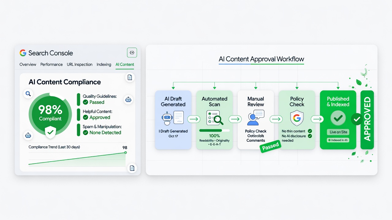Google's AI content policies and compliance indicators in Search Console