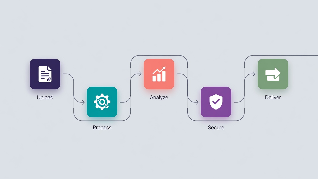 Lean five-tool content automation stack diagram