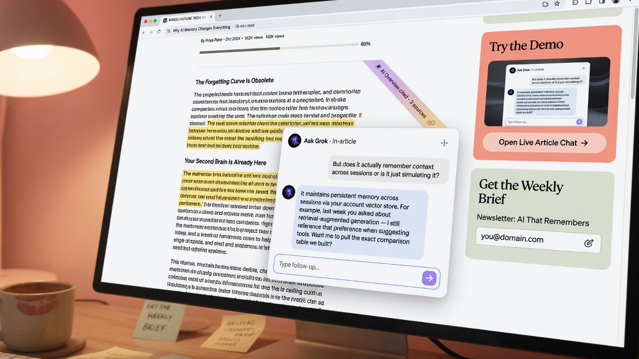 In-article AI chat converting generative engine citations into engagement and revenue