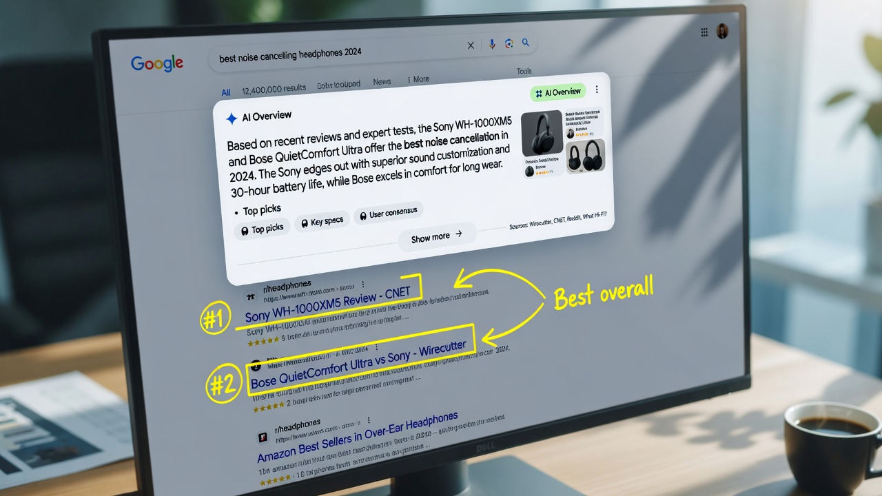 AI Overviews dominating search results page in modern SEO landscape