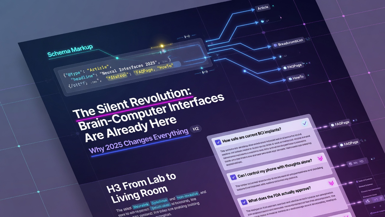 Article layout optimized with schema and heading structure for AI search