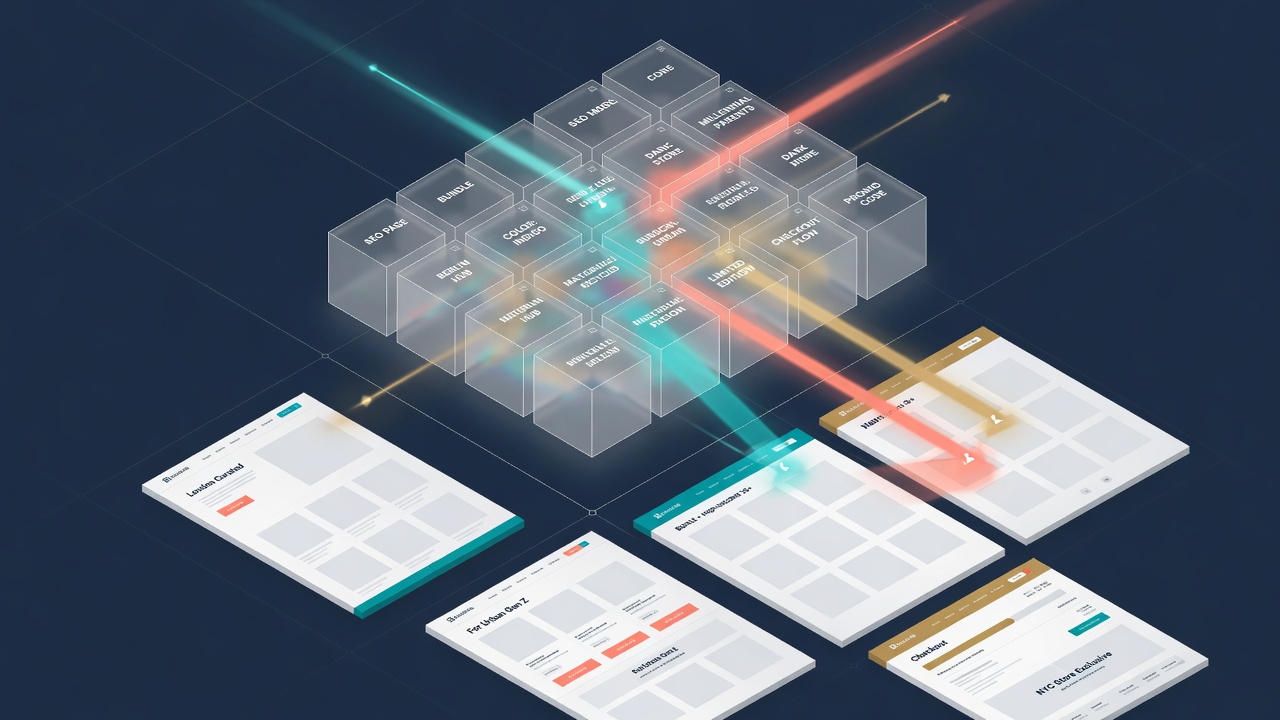 Entity matrix grid for programmatic SEO showing proprietary data combinations feeding unique page templates