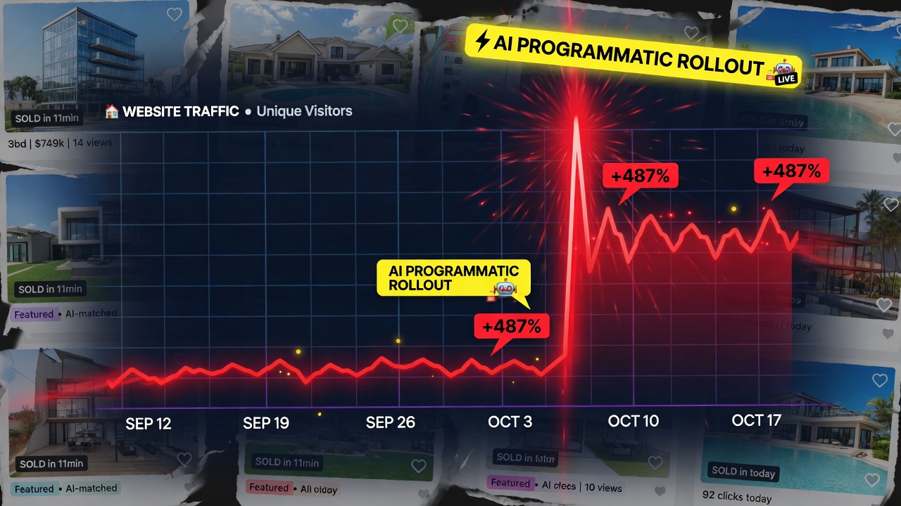 Real estate niche traffic explosion after AI programmatic SEO launch