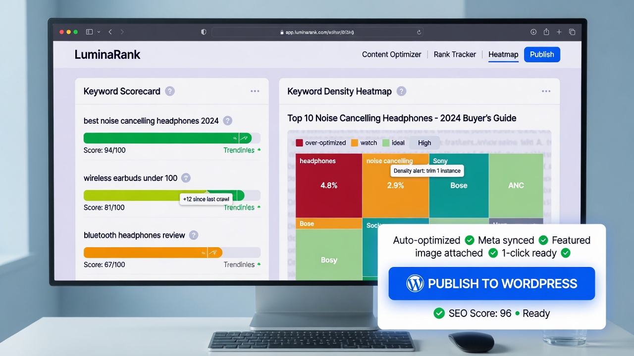 Core tools that enable volume publishing SEO automation interface