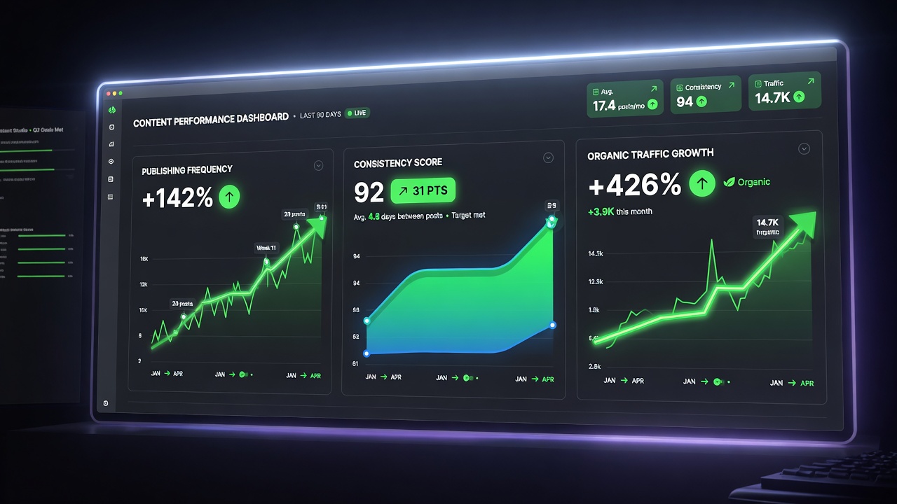 Measuring ROI and performance gains analytics dashboard