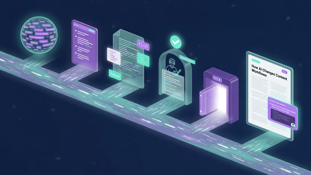 Chat-ready AI autoblogging pipeline from keyword clusters through enrichment to in-article AI chat