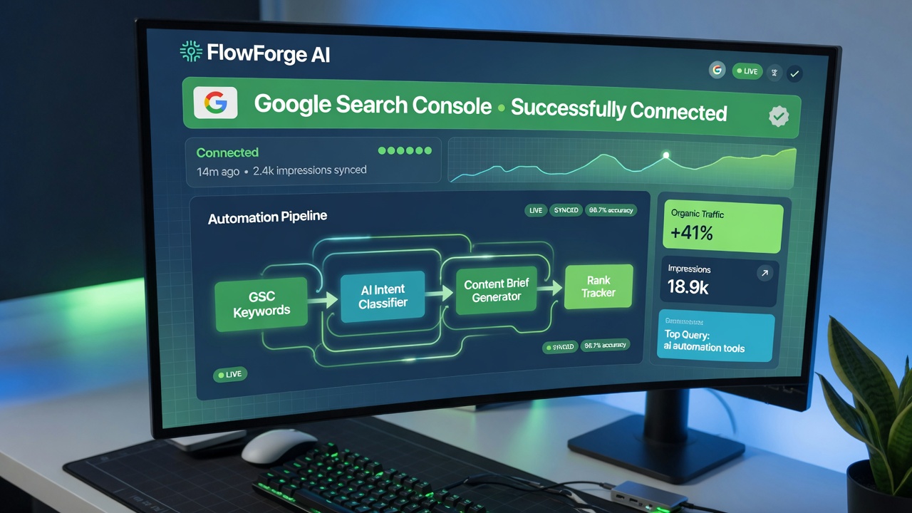Connecting Google Search Console to AI SEO automation platform