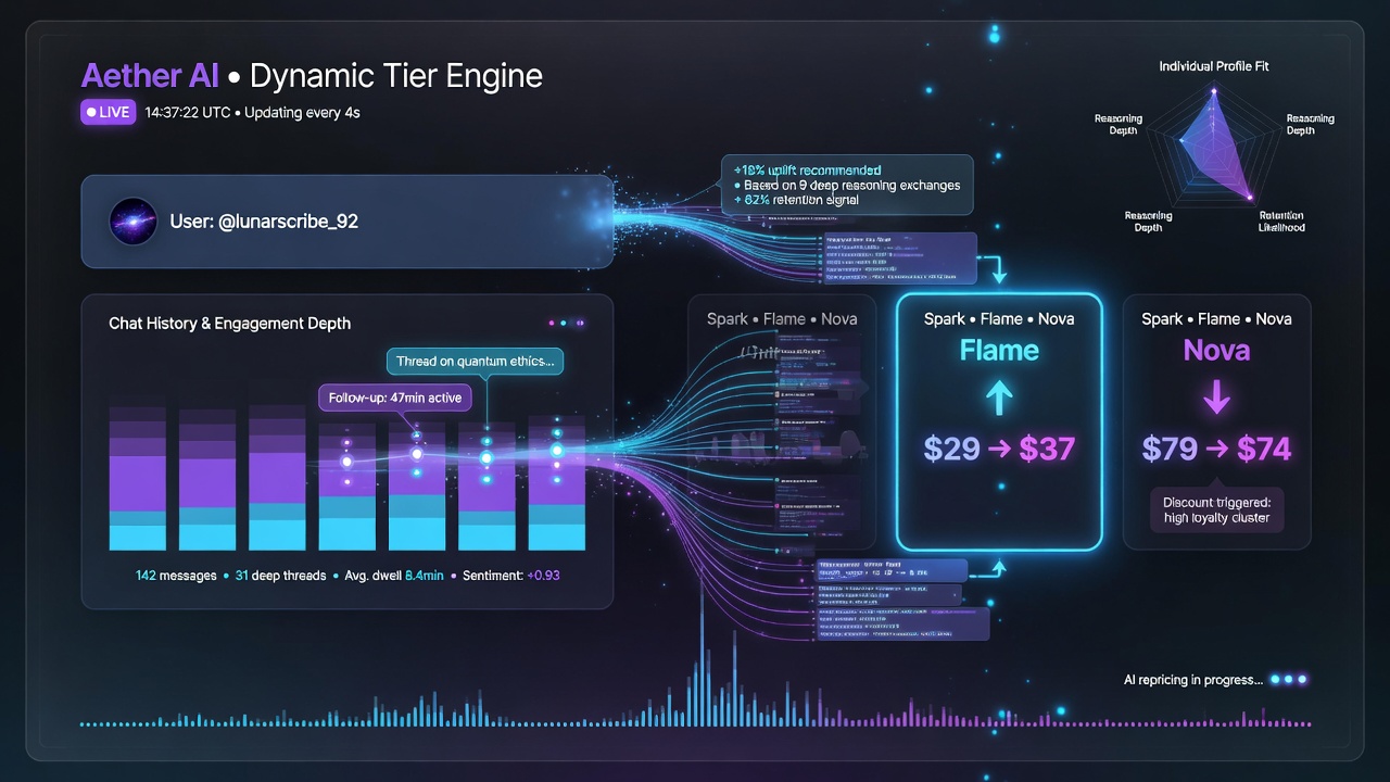 Analytics screen showing AI optimizing subscription offers from reader data